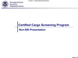 Certified Cargo Screening Program: Non