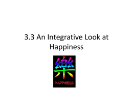 3.3 An Integrative Look at Happiness