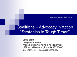 Coalitions – Advocacy in Action