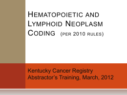 Hematopoietic and Lymphoid Neoplasm Project