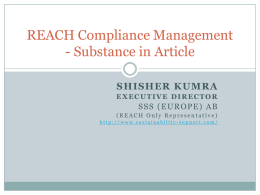 REACH Compliance Management