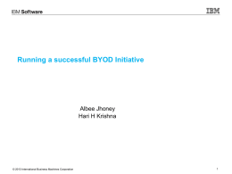 Running a successful BYOD Initiative