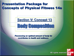 13 - Body Composition - Central Connecticut State University