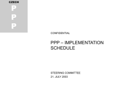 PPP - Implementation Schedule PPT