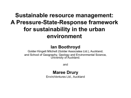 Sustainable resource management: A Pressure-State