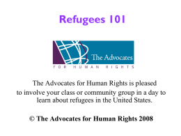 Refugees 101 (PowerPoint)