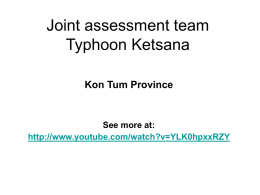 Joint assessment team Typhoon Ketsana