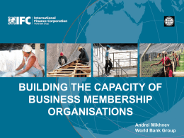 BUILDING THE CAPACITY FOR BUSINESS REGISTRATION …