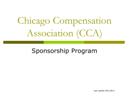 CCA Sponsor Fall Advisory Meeting