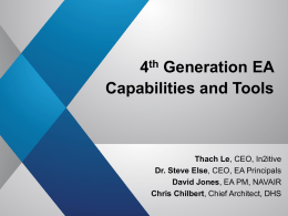 4th Generation EA Capabilities and Tools