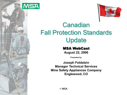 Standards Development in Fall Protection