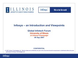 Infosys Corporate Overview - IDEALS @ Illinois: IDEALS Home