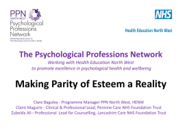 The Psychological Professions Network Making Parity of