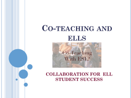 Co-teaching and ells