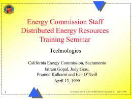 Possible Responses to the 1998 CADER Report and Siting and