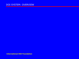 DOI System: Overview