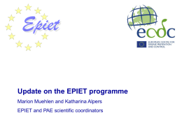 EPIET slideshow 2008 web - ECDC