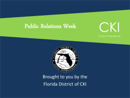 PR WEEK - Florida District of Circle K
