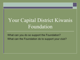 Your Capital District and Kiwanis International Foundations