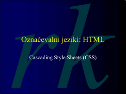 Označevalni jeziki: HTML
