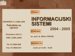 II-IS-Prosojnice-Predavanja-Vintar-2004-05