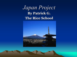 Japan Project - Rice University