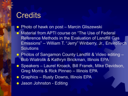 Credits - Illinois Environmental Protection Agency