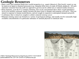 Geologic Resources - Illinois Wesleyan University