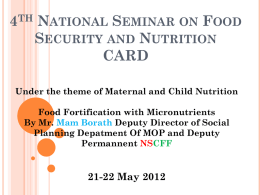 National Seminar and Nutrition CARD 21