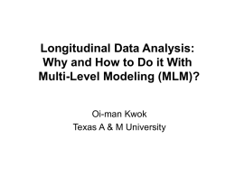 Data Analysis in Longitudinal Experiments and