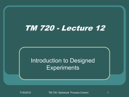 TM 720 Lecture 00: Slide Format