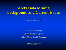 Safety Data Mining Perspective, e