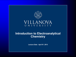 Introduction to Electroanalytical Chemistry
