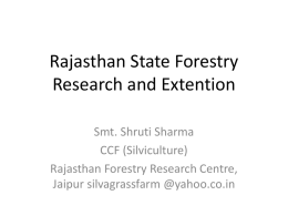 Rajasthan State Forestry Research and Extention