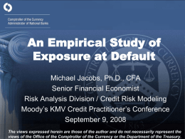 "An Empirical Study of Exposure at Default", Moody's KMV