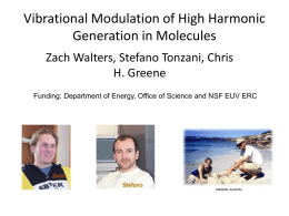 High Harmonic Generation in Molecules