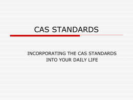 CAS STANDARDS - UNT Division of Student Affairs