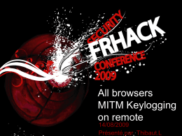All browsers MITM Keylogging on remote