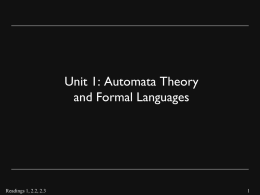 Formal Languages and Automata Theory