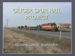 GEIGER SPUR REALIGNMENT - Spokane County, Washington