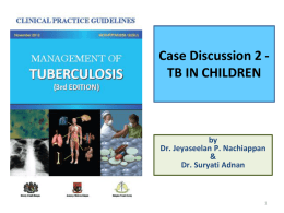 3rd CPG on Management of Tuberculosis