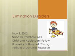 Elimination Disorders - American Academy of Child and