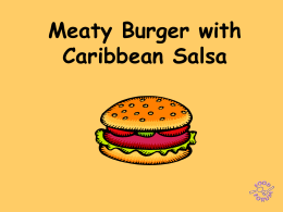Meaty Burger with Caribbean Salsa