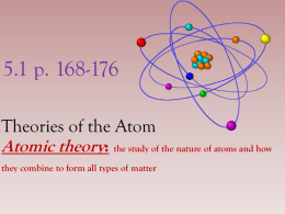 History of Atomic Theories