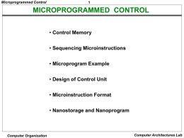 MicroProgrammed Control