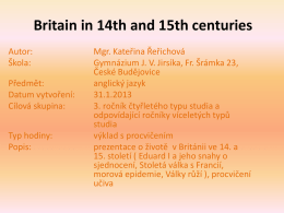 Britain in 14th and 15th century