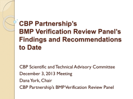 CBP Partnership Proposal for Ensuring Full Accountability