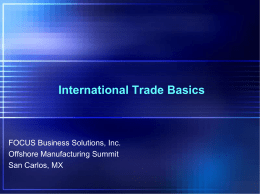 International Trade Basics