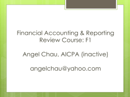 Financial Accounting and Reporting (FAR):