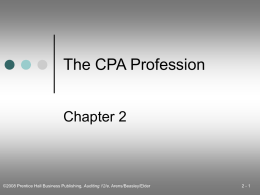 Chapter 2 &ndash; The CPA Profession